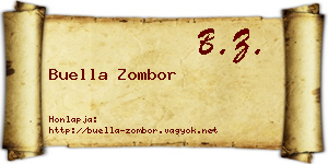 Buella Zombor névjegykártya